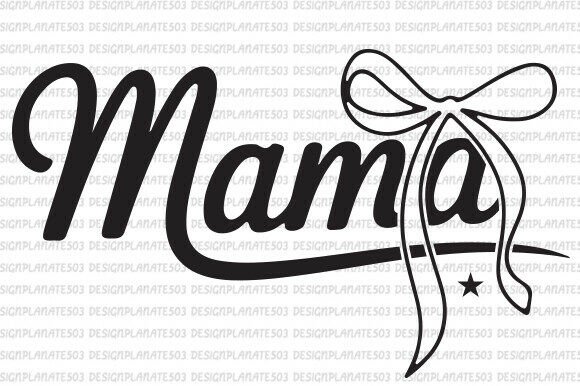 Mama Bow Svg Png, Mom Svg: A Charming Embroidery Design