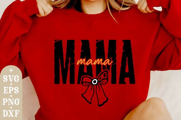 Mama Bow SvgPNG, Mom Svg: A Charming Embroidery Design