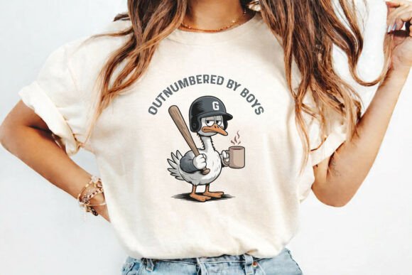 Outnumbered by Boys Goose Boy Mom SVG